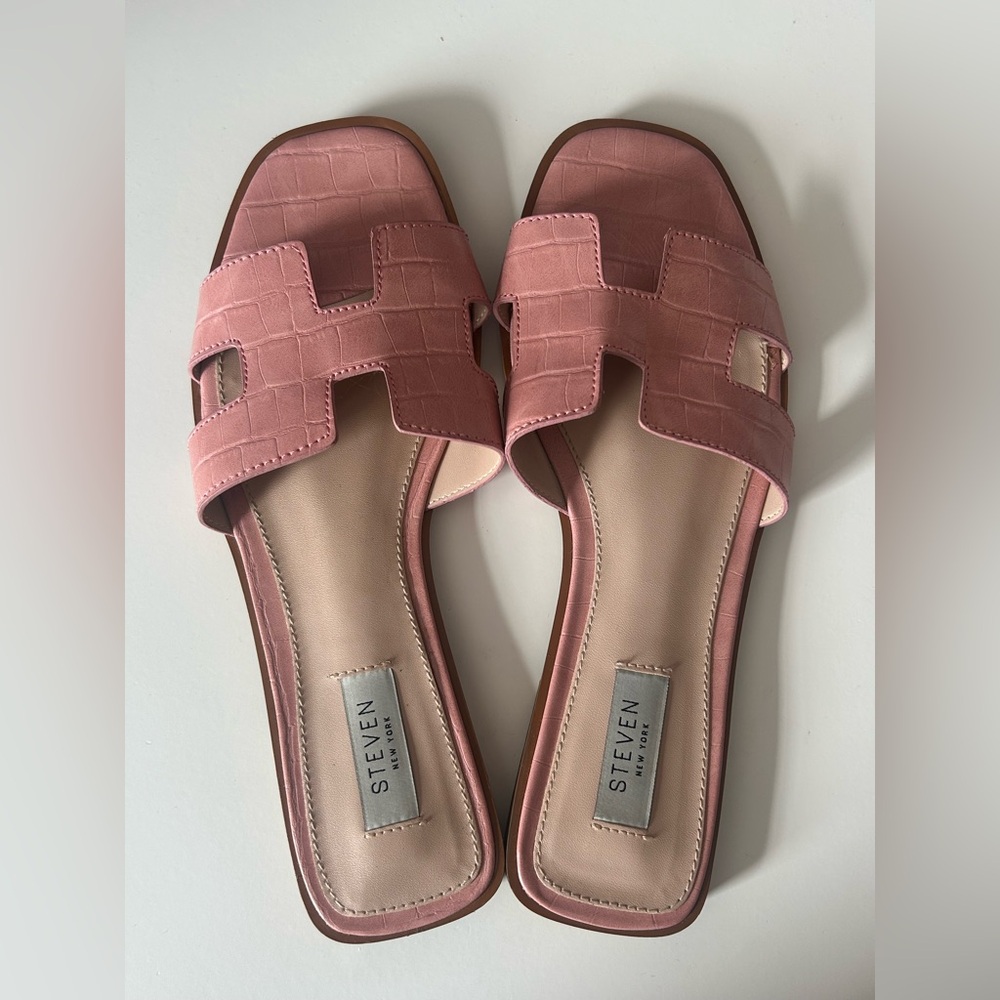 Steven New York Women's Pink Slide Sandals - Picture 2 of 7